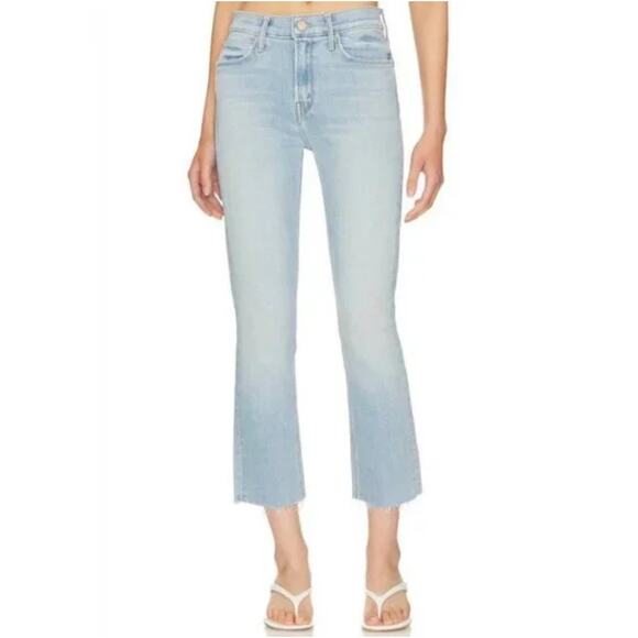 Mother Jeans The Mid Rise Dazzler Crop Fray in Sun Kissed Size 30 High Waist - Picture 1 of 9
